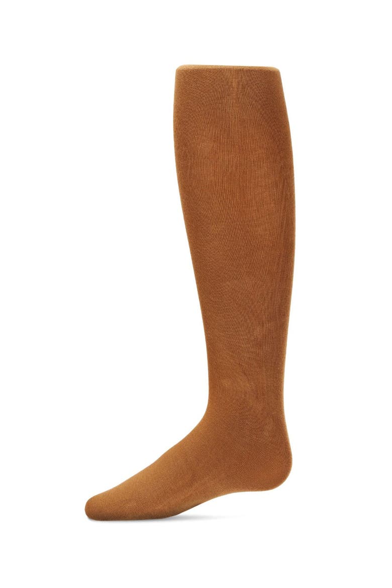 Kid's Cotton Blend Non-Pilling Opaque Tights, Main, color, Toffee