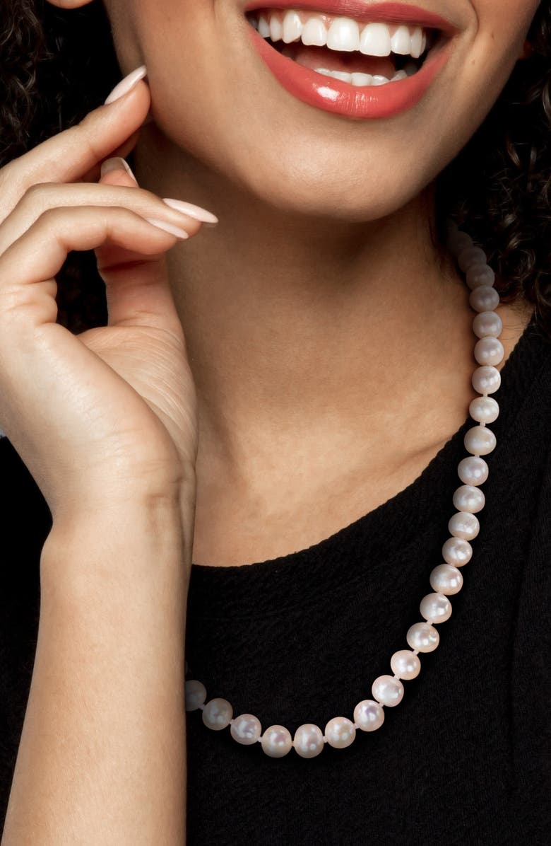 DELMAR 8-9mm Cultured Freshwater Pearl Necklace, Alternate, color, White