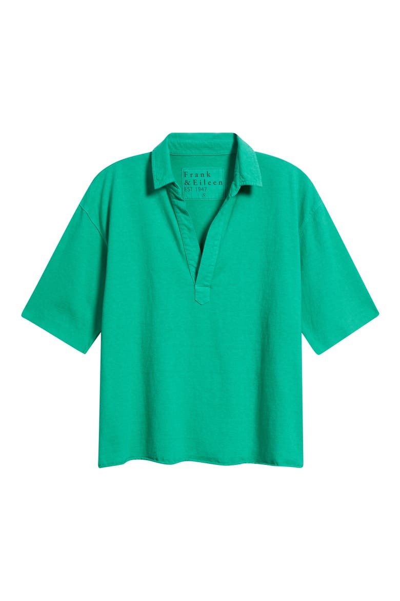 Patty Short Sleeve Popover, Alternate, color, BIRDIE GREEN