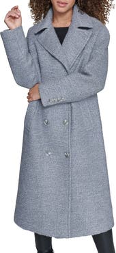 KARL LAGERFELD PARIS Textured Double Breasted Coat