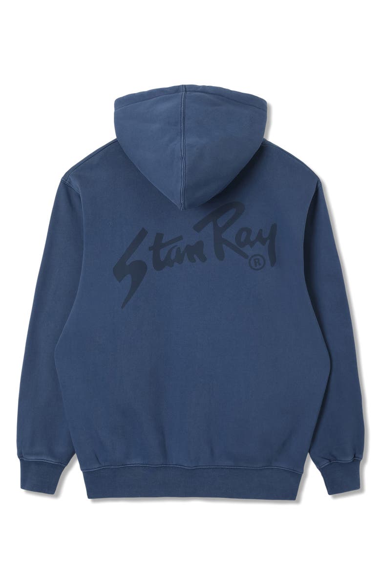 STAN RAY OG Logo Zip Graphic Hoodie, Alternate, color, Washed Navy