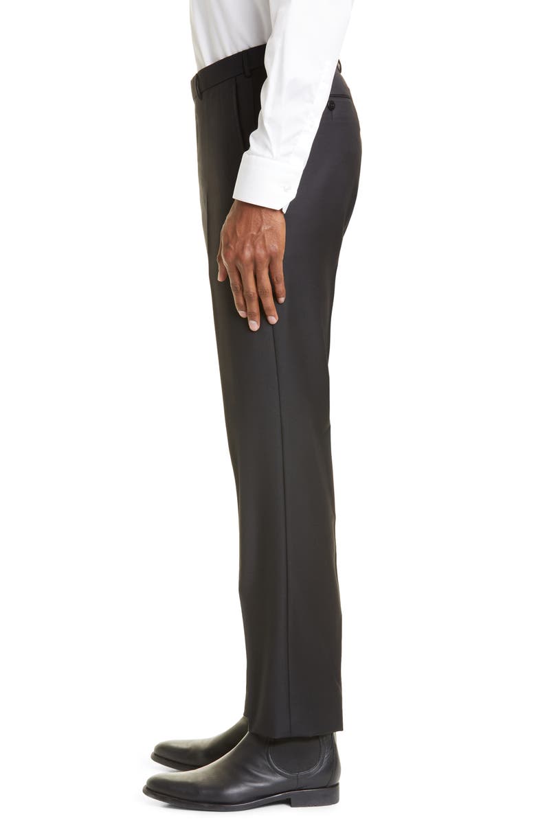 ZEGNA Flat Front Slim Fit Wool Pants, Alternate, color, 