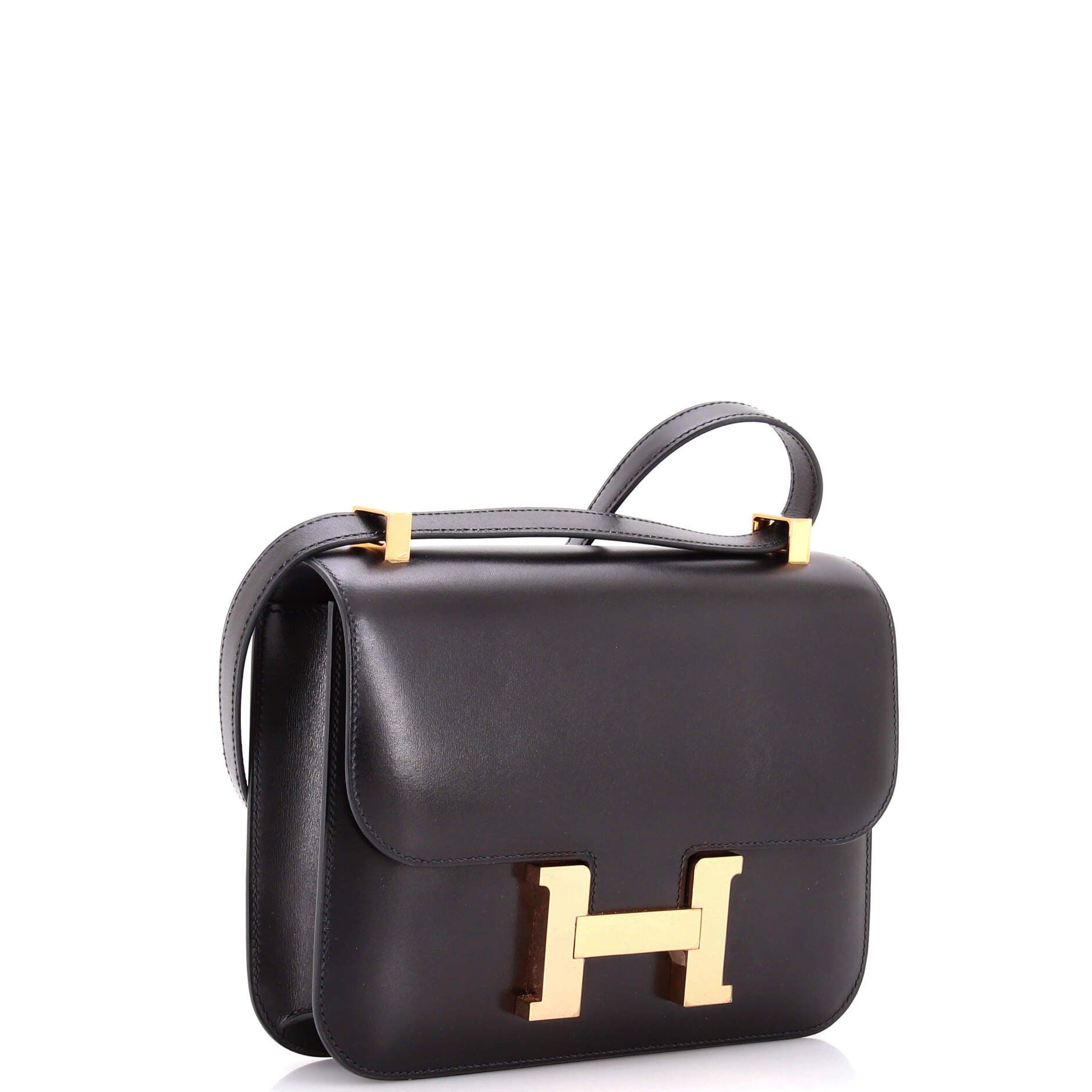 Pre-Owned Hermes Constance NM Bag Box Calf 24, Alternate, color, Noir