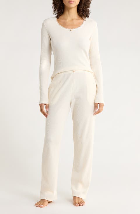 Claire Waffle Knit Pajamas