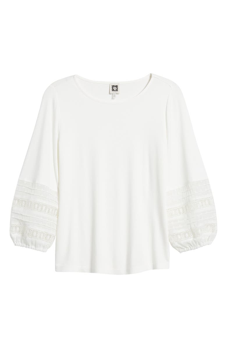 Anne Klein Harmony Mixed Trim Top, Alternate, color, 