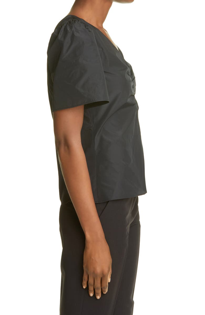 Club Monaco Ruched Front Woven Top, Alternate, color, 