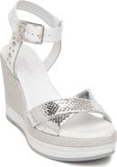 NeroGiardini Metallic Platform Wedge Sandal
