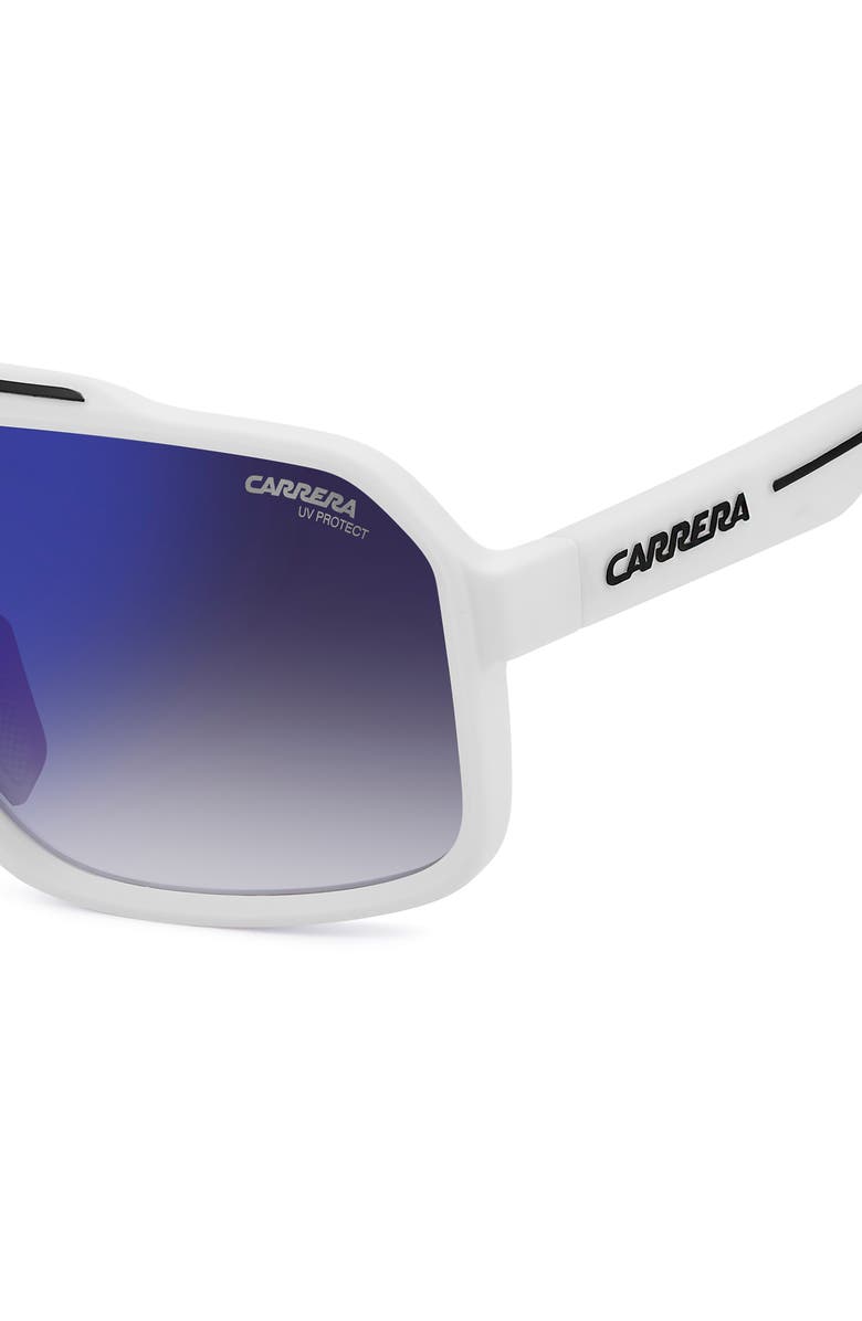 Carrera Eyewear C Sport 61mm Gradient Square Sunglasses, Alternate, color, Matte White/ Grey Sp Sh