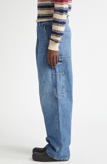 デニム・ジーパン BOTTEGA VENETA Woman Jeans Stone Washed 740398V34A0 4715 Bottega Veneta Baggy Carpenter Cargo Jeans | Nordstrom