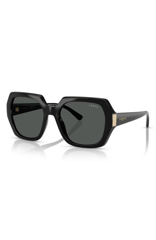 Vogue 55mm Irregular Sunglasses In Black