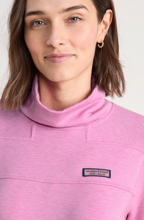 Vineyard Vines Shep Dreamcloth® Turtleneck Knit Shirt In Black Raspberry Heather