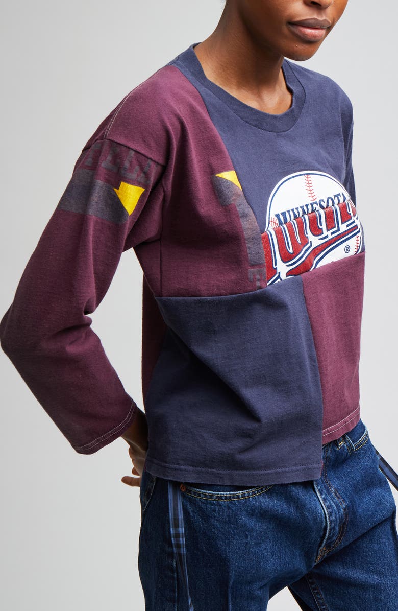 Rentrayage Varsity Patchwork Graphic Tee, Alternate, color,