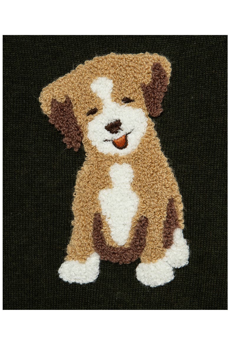 Kids' Puppy Sweater Set, Alternate, color, GREEN