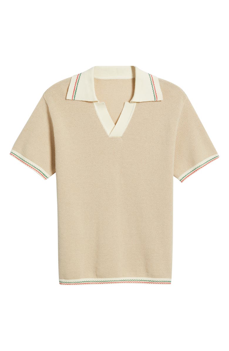 MAVRANS Ciao Open Stitch Johnny Collar Sweater, Alternate, color, Grey