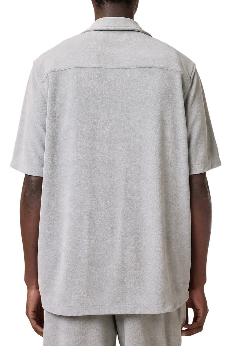 AllSaints Felix Short Sleeve Toweling Camp Shirt, Alternate, color, 