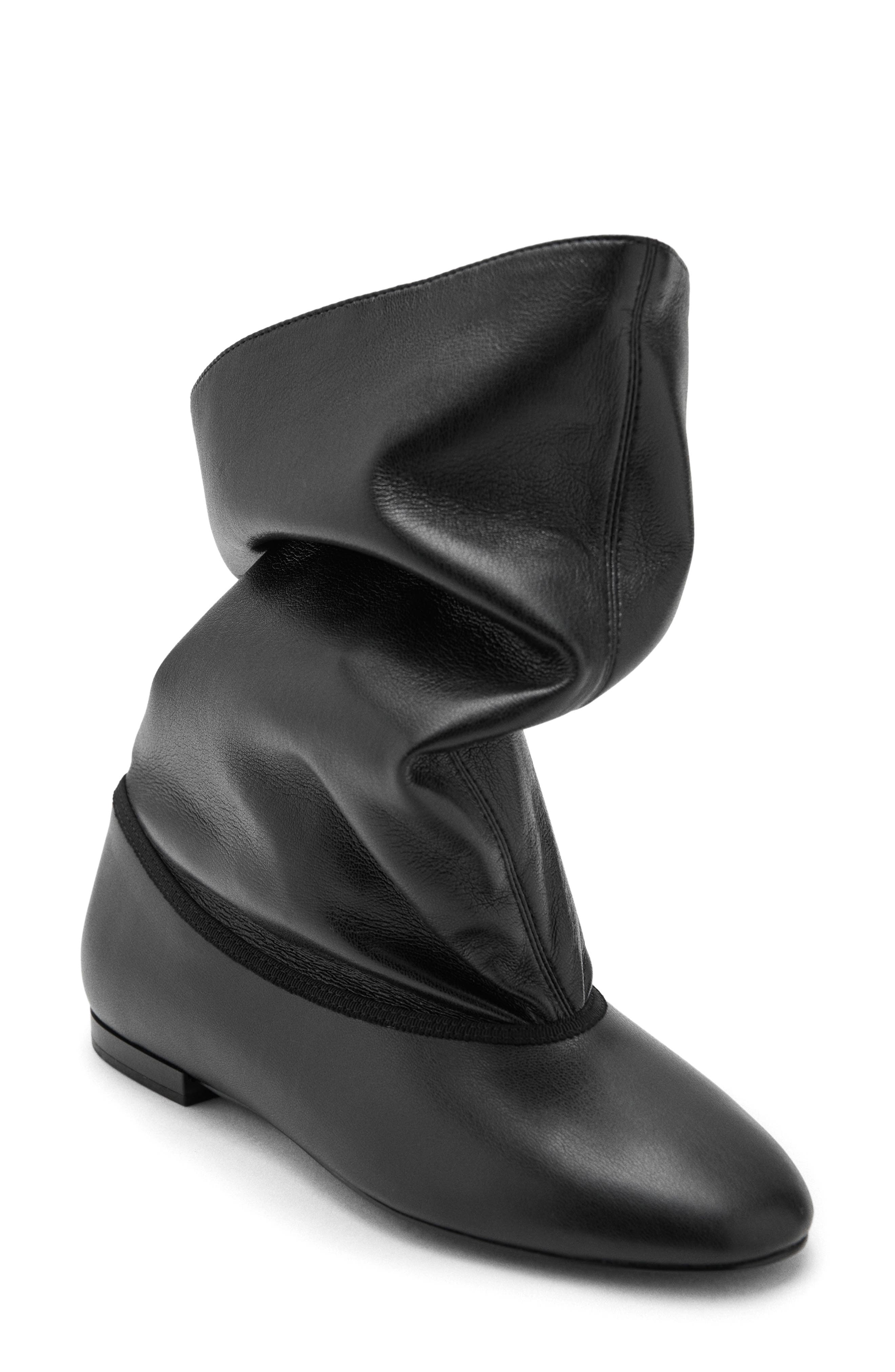 MANGO Wide Leg Boot, Main, color, Black