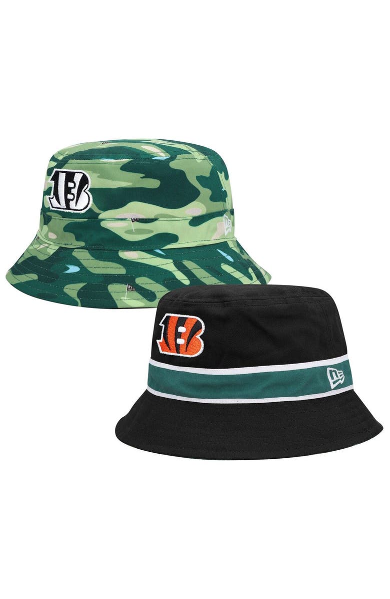 New Era Men's New Era Black/Camo Cincinnati Bengals Reversible Bucket Hat, Main, color, 