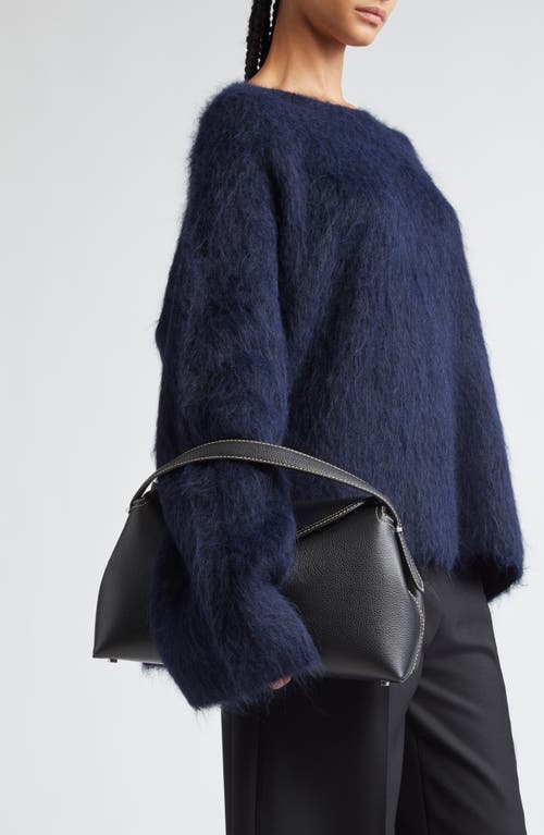 Totême Toteme T-lock Curved Leather Shoulder Bag