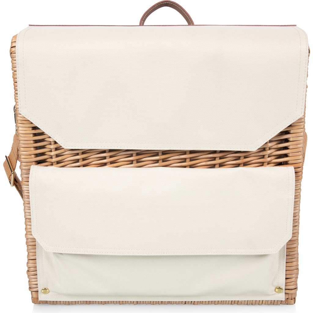 Picnic Time Corsica Wine & Cheese Picnic Basket In Beige