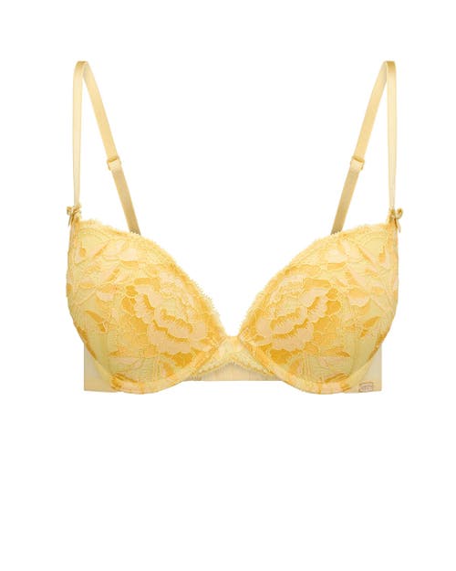 Adore Me Jaya Push Up Plunge Bra In Yellow