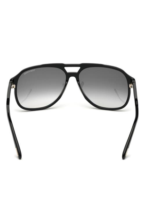 Tom Ford Raoul 62mm Gradient Navigator Sunglasses In Black