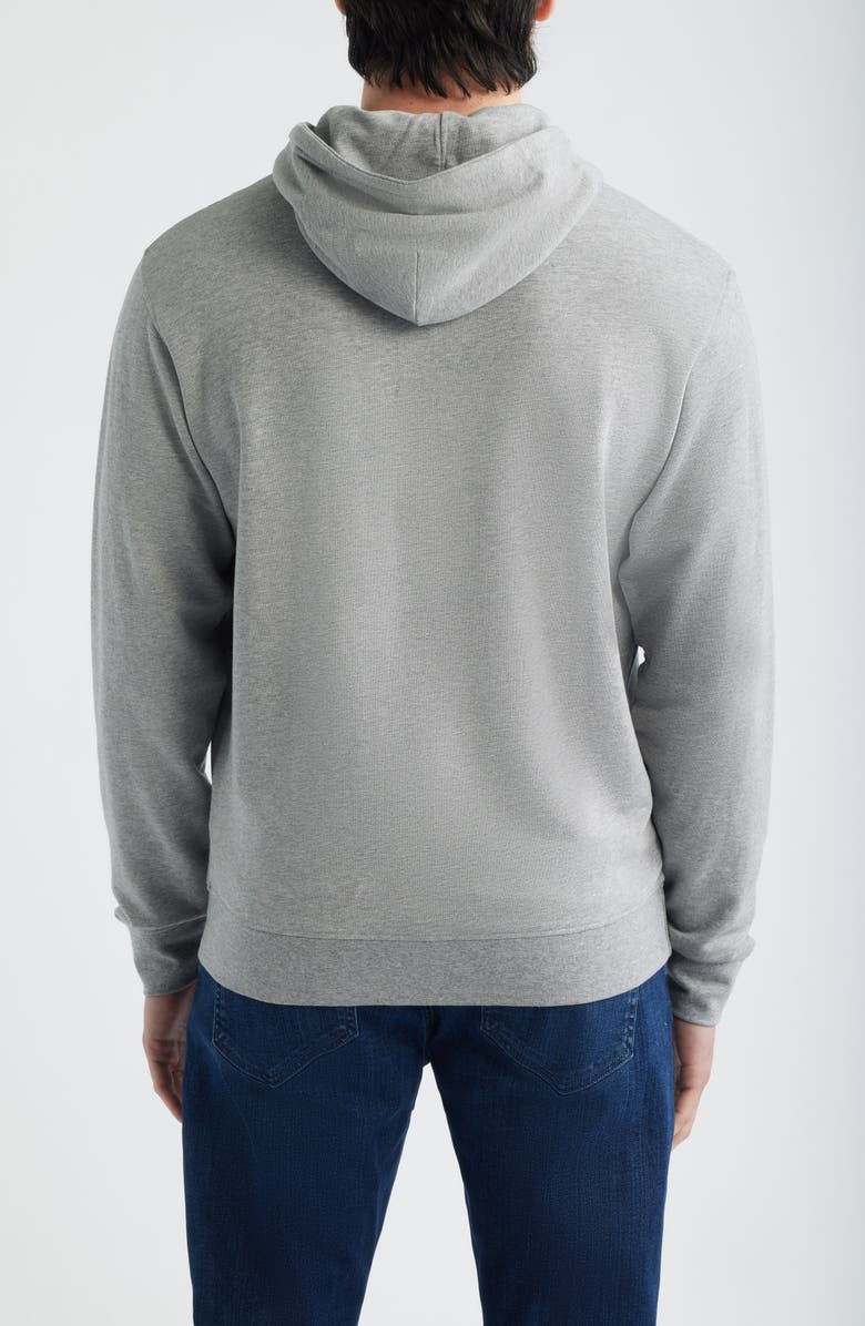 Peter Millar Oasis Organic Cotton Blend Hoodie, Alternate, color, Gale Grey