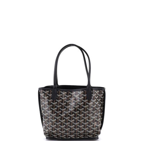 Anjou Reversible Tote Coated Canvas Mini