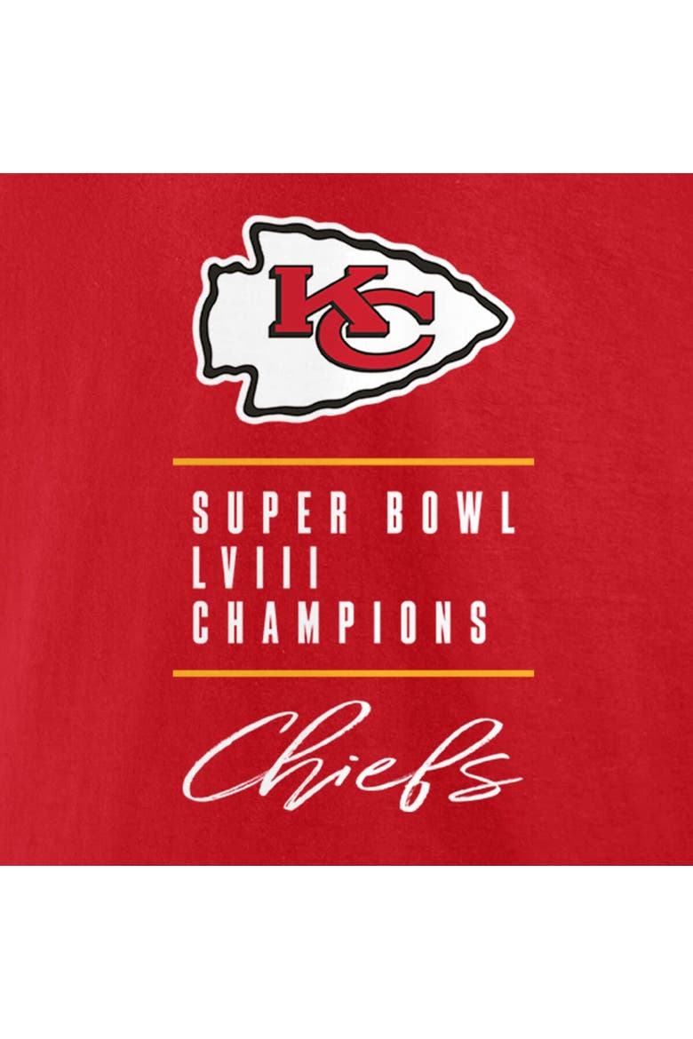 Men's Fanatics Branded Red Kansas City Chiefs Super Bowl LVIII Champions Signature Roster Big & Tall T-Shirt, Alternate, color, Red