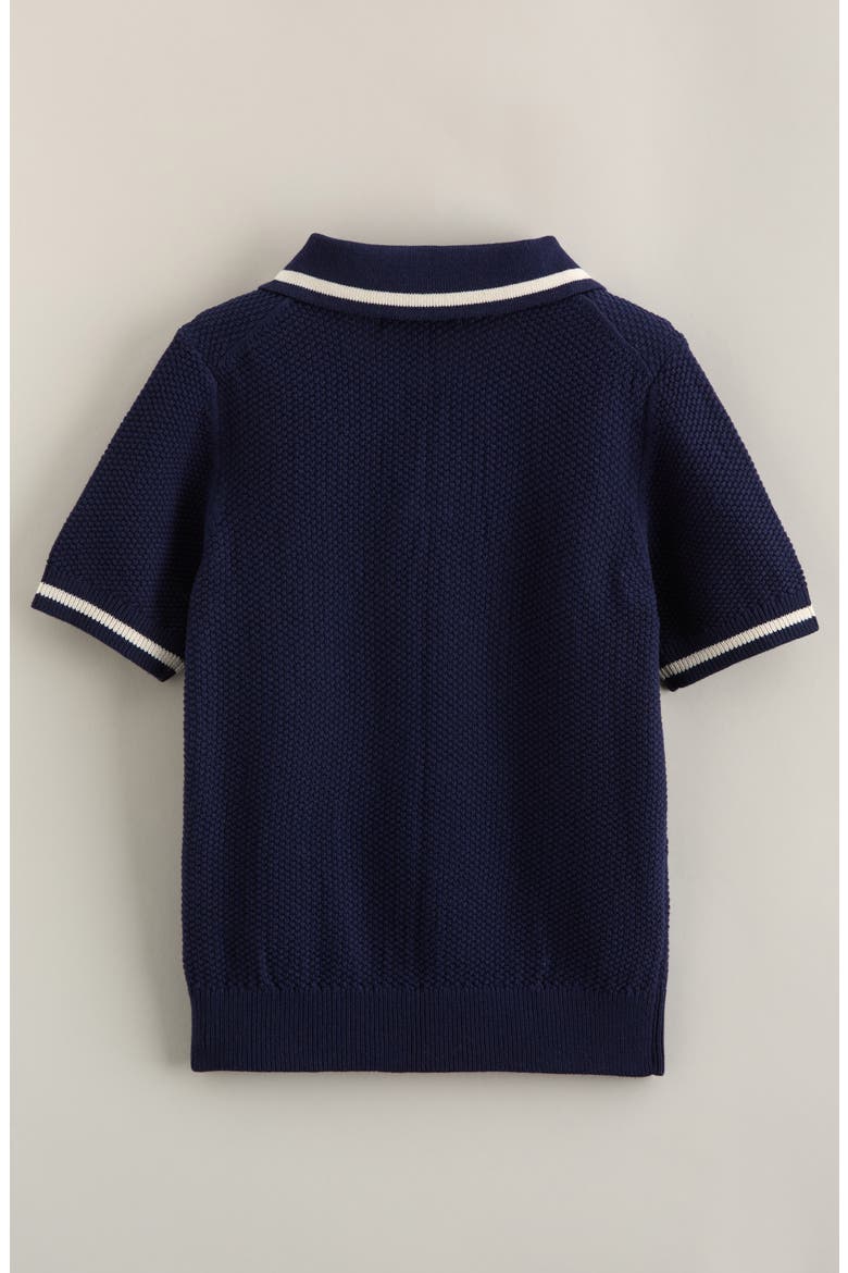 Kids' Texture Polo Sweater, Alternate, color, NAVY PEACOAT