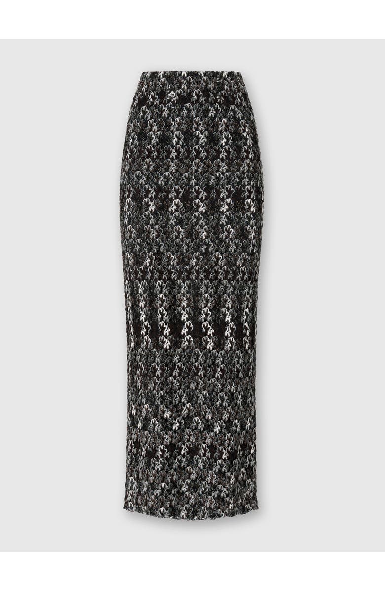 Missoni Long Pencil Skirt In Embroidered Lace, Main, color, Black & Brown