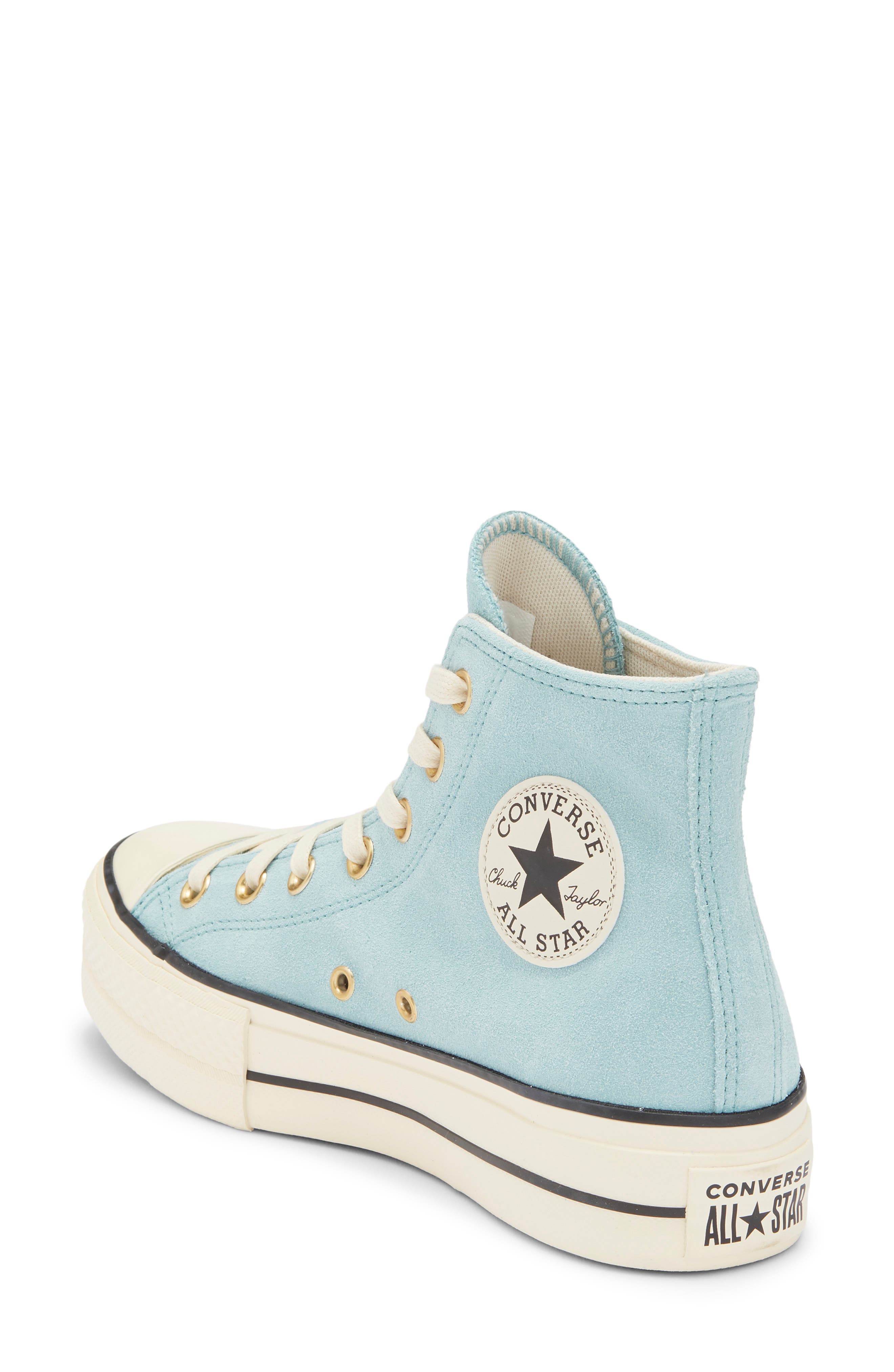 Converse Chuck Taylor<sup>®</sup> All Star<sup>®</sup> Lift High Top Sneaker, Alternate, color, Vernal Pool/ Natural Ivory