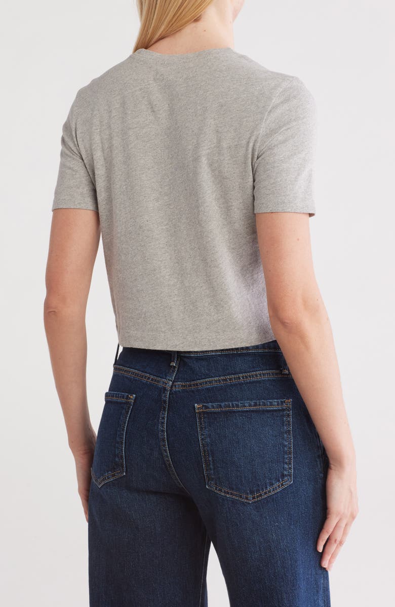 L'AGENCE Donna Crewneck Crop T-Shirt, Alternate, color,