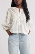 Treasure & Bond Lace Inset Woven Shirt