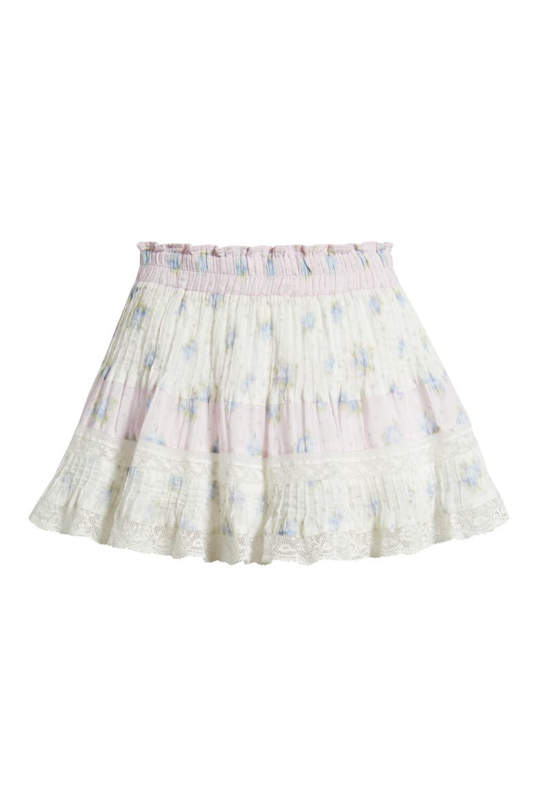 Gloriana Lace & Ruffle Miniskirt, Alternate, color, LILAC VANILLA