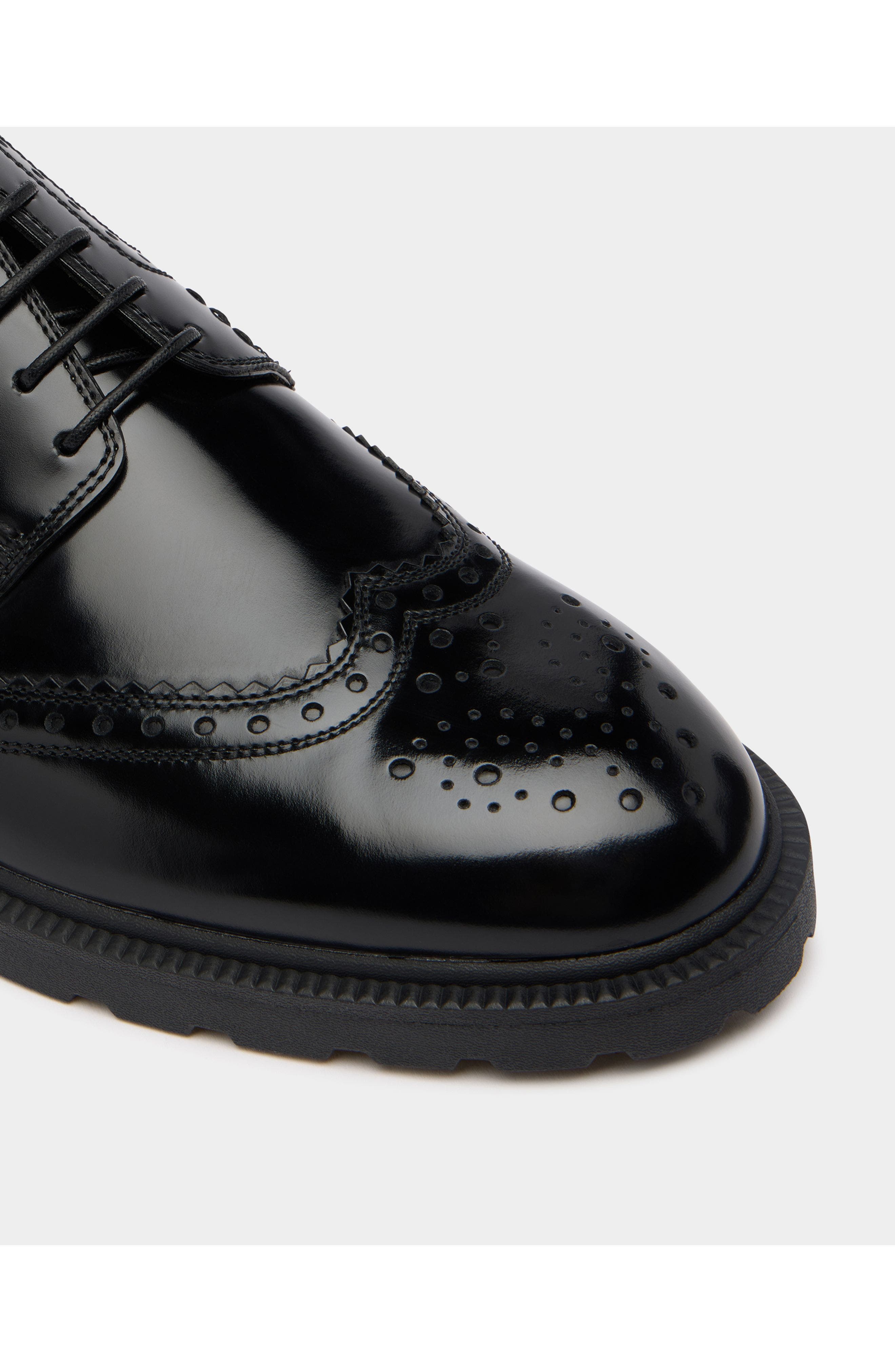 Bally Eduard Derby in Leather, Alternate, color, Black