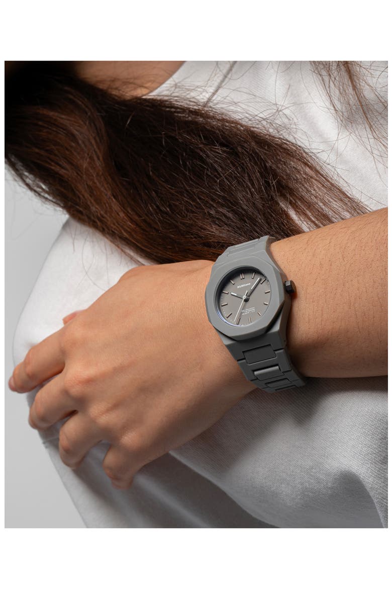 Pulse Polycarbon Bracelet Watch, 32mm, Alternate, color, GREY
