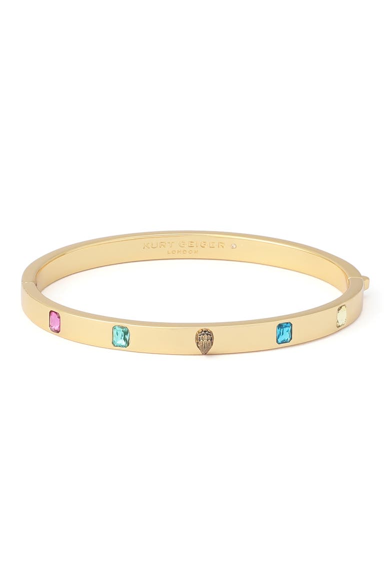Eagle Stone Hinged Bangle, Main, color, GOLD MULTI