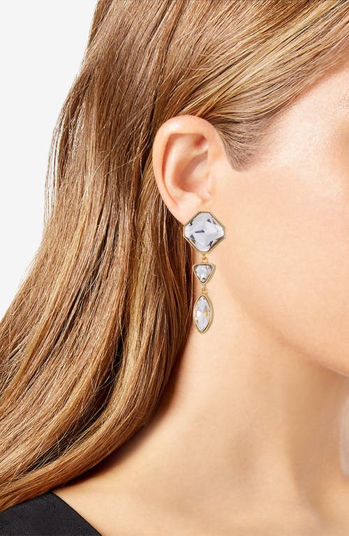 GUESS GUESS CRYSTAL LINEAR DROP EARRINGS 