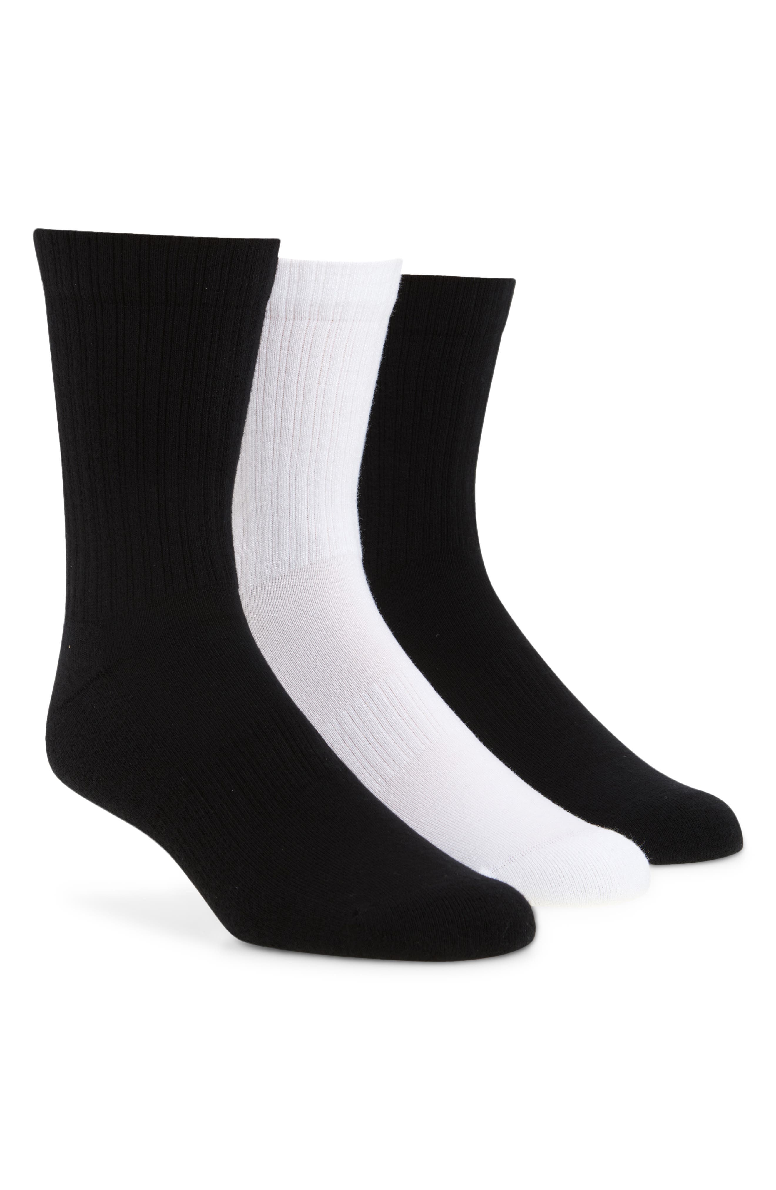 BOSS 3-Pack Ribbed Crew Socks