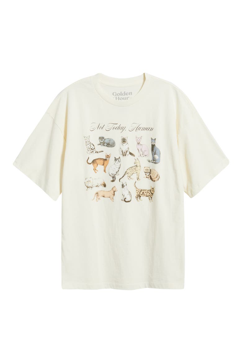 Not Today, Human Cotton Graphic T-Shirt, Alternate, color, MARSHMALLOW