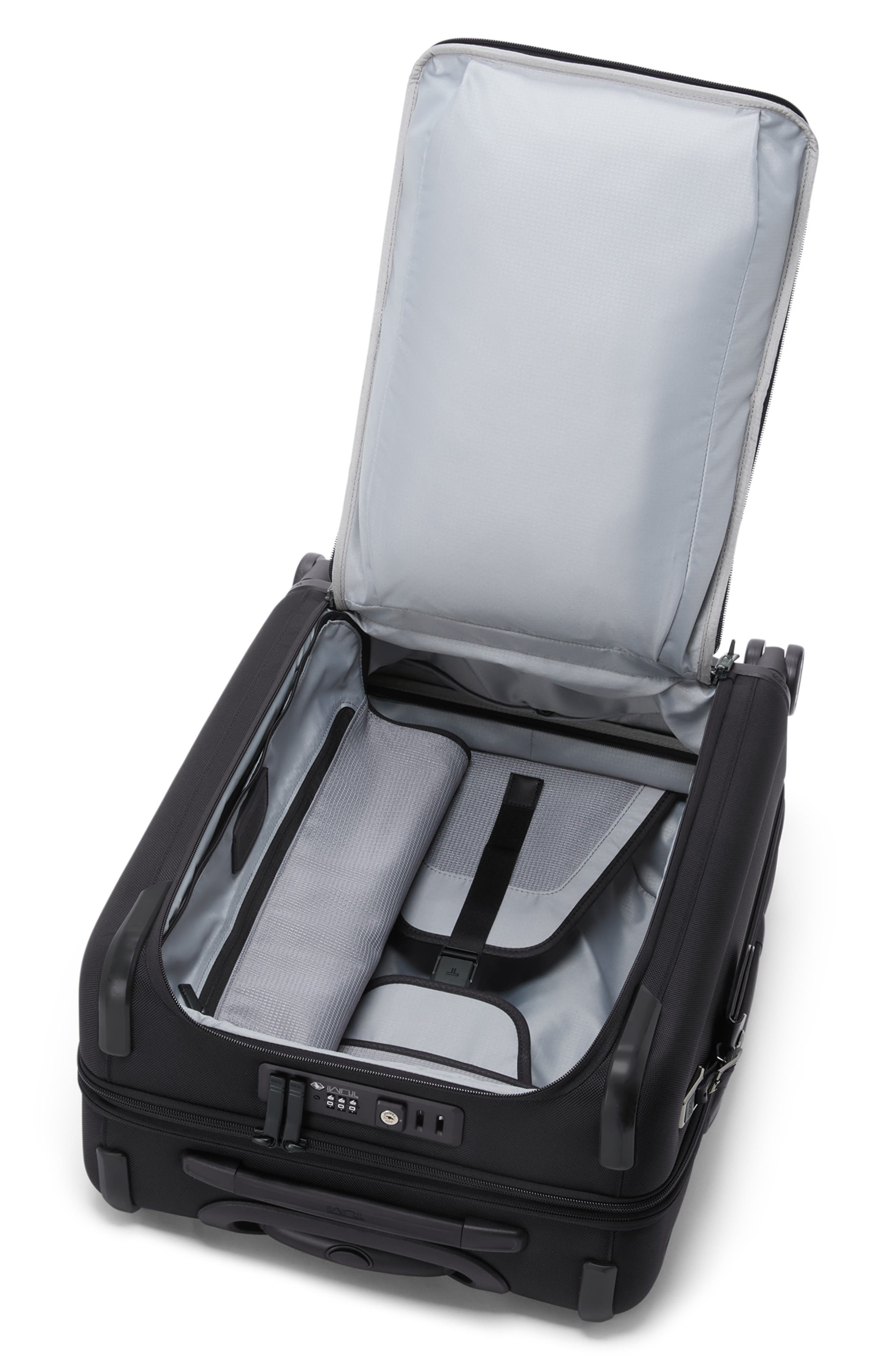 TUMI Alpha Large Dual Access Expandable Carry-On, Alternate, color, Black