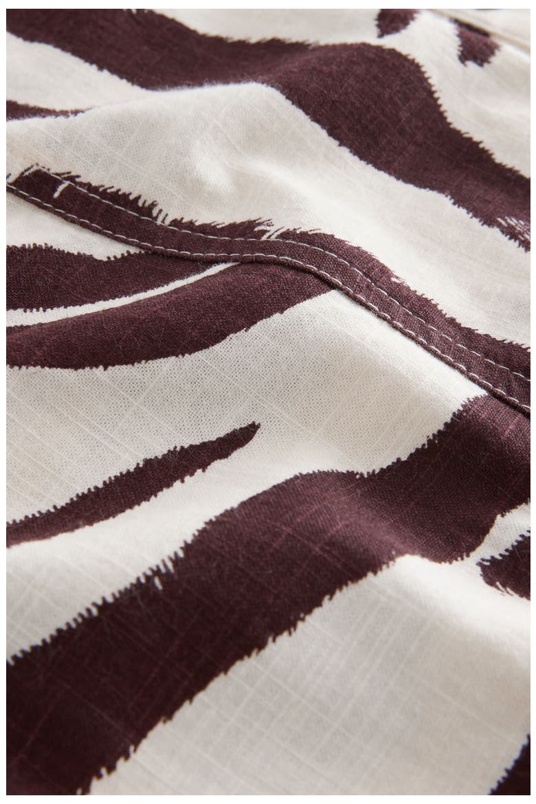 Zebra Print Sleeveless Romper, Alternate, color, BROWN/ OFF WHITE