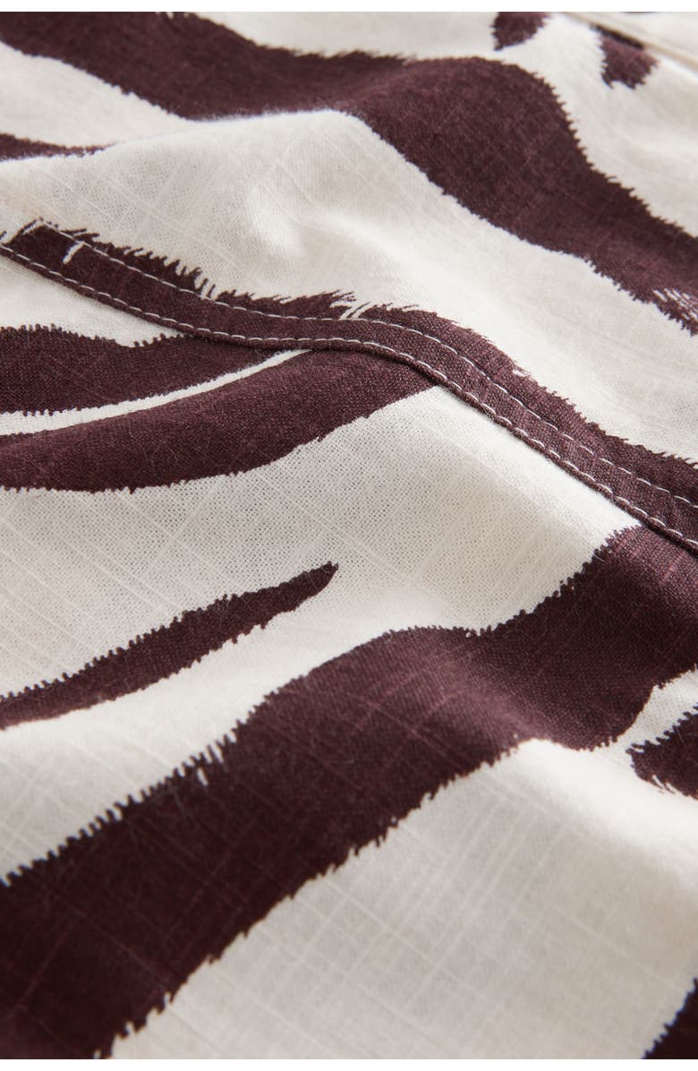 NEXT Zebra Print Sleeveless Romper, Alternate, color, Brown/ Off White