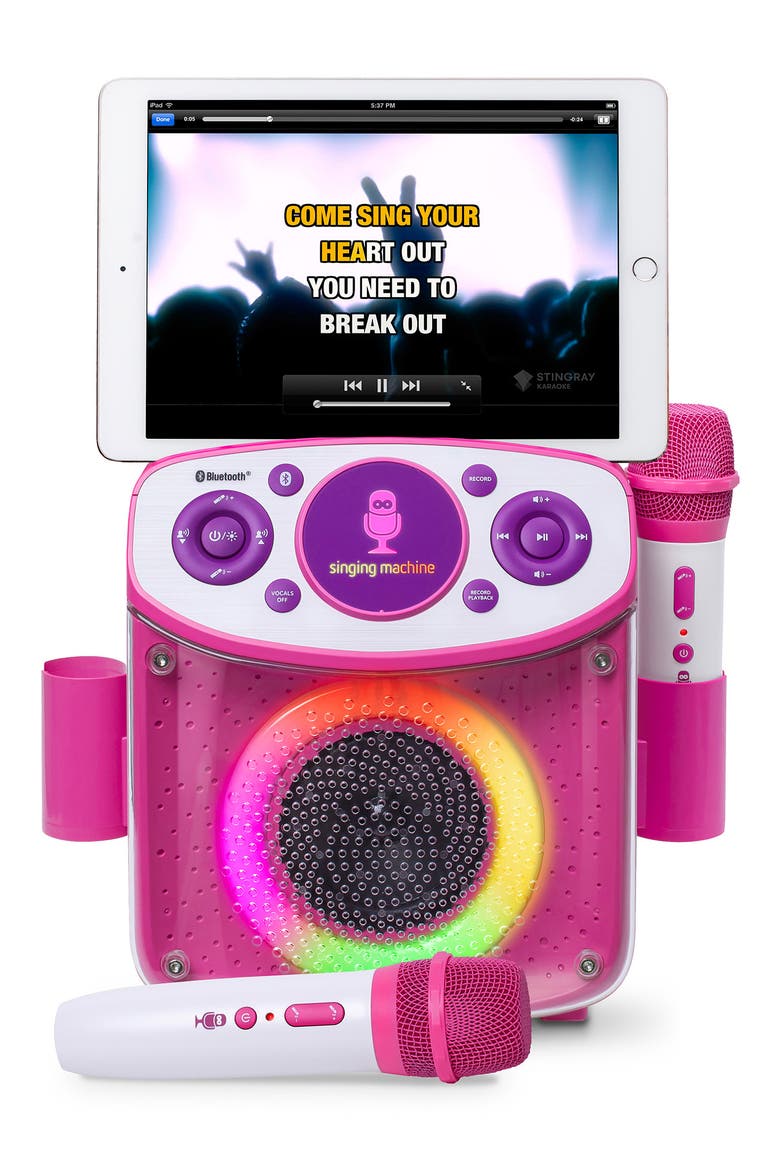 Mini Sparkle Bluetooth Karaoke Machine, Alternate, color, PINK