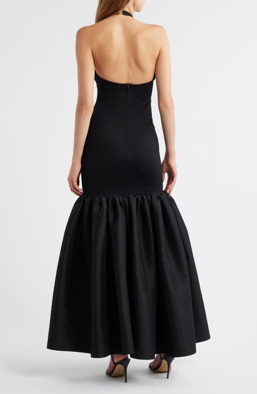 Delfi Collective Isha Halter Gown In Black