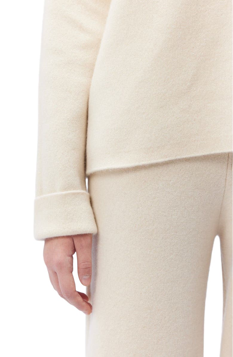 GOBI Mongolian Cashmere Cashmere Roll-Neck Sweater, Alternate, color, Off White