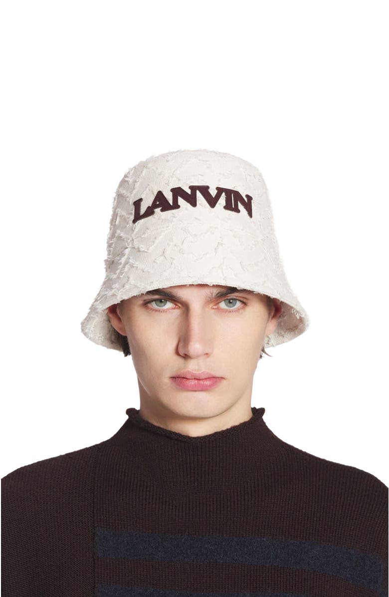 Lanvin HERRINGBONE MOTIF LANVIN BUCKET HAT, Alternate, color,