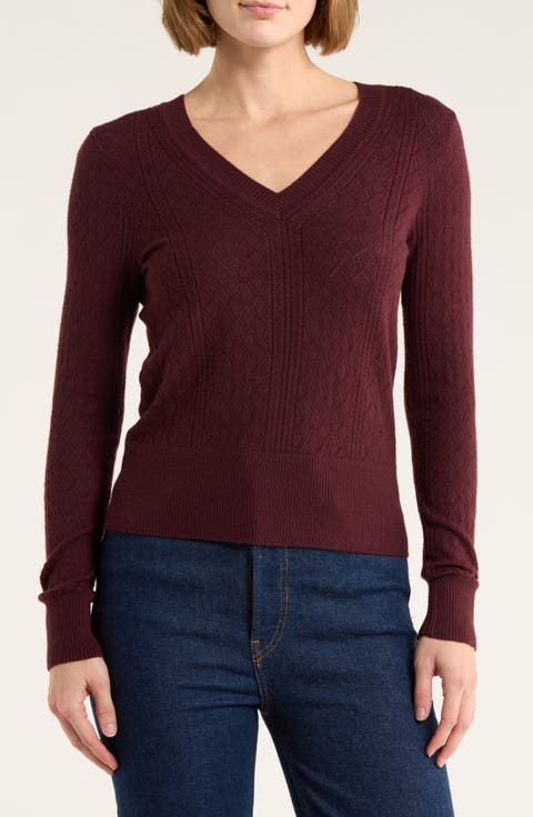 Pointelle Stitch Vintage Sweater