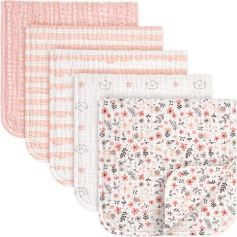 5-Pack Lyra Muslin Burp Cloths