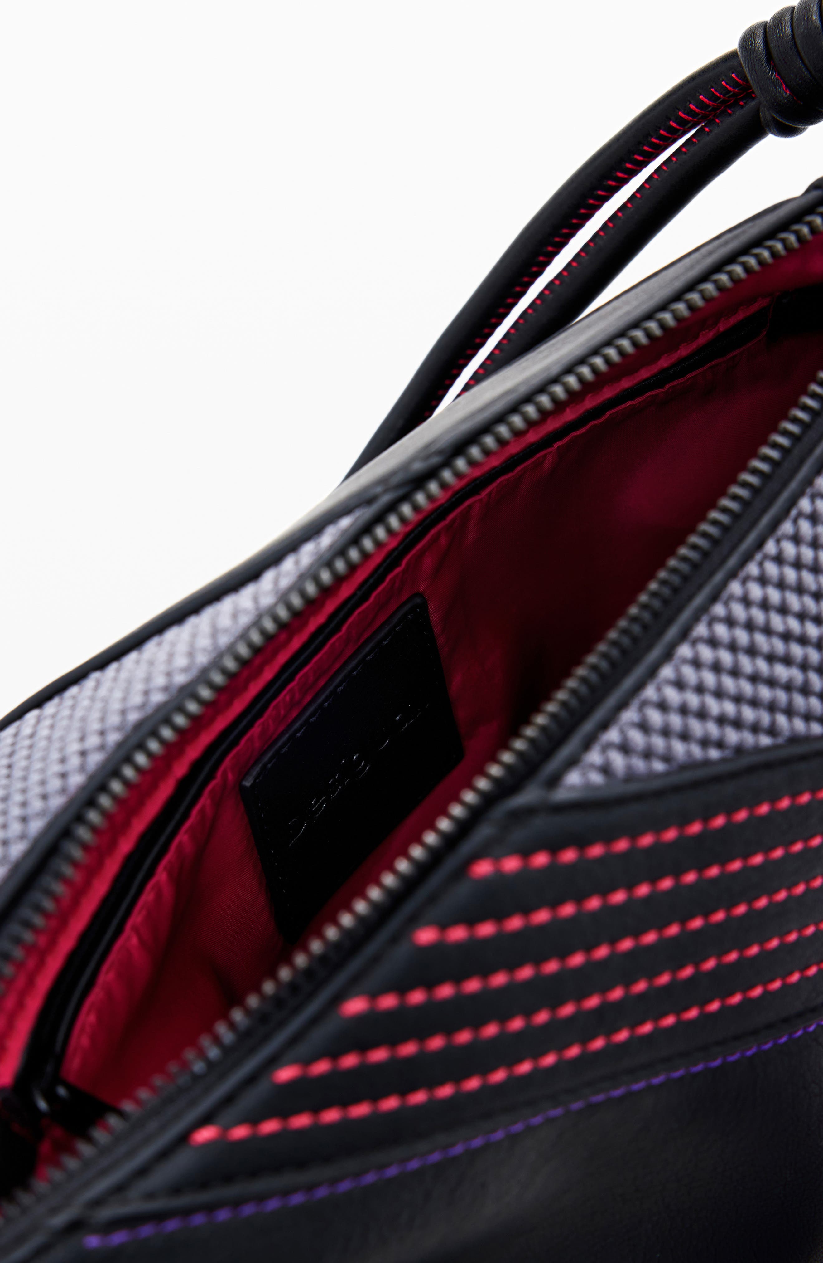 Desigual Faux Leather Handbag, Alternate, color, Black Multi